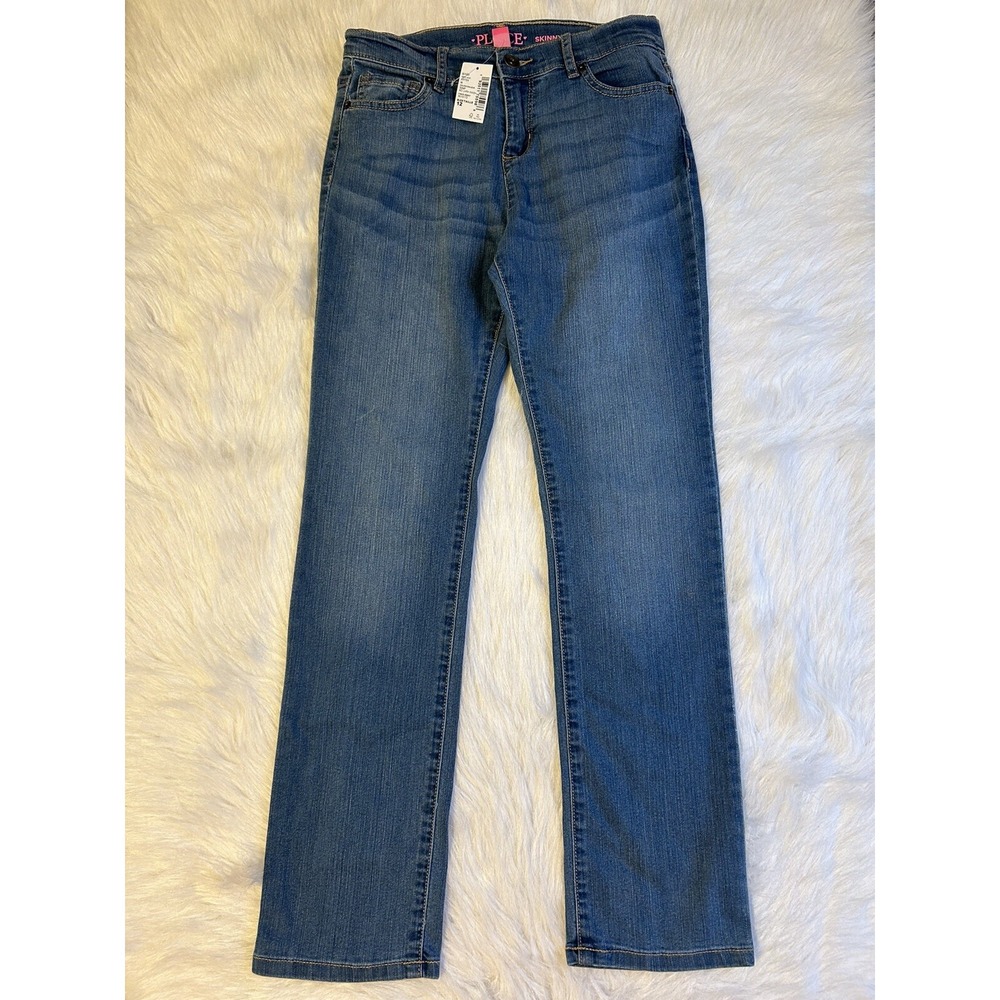 The Children's Place Skinny‎ Jeans Girl's Size 12 Blue Denim Adjustable Waist